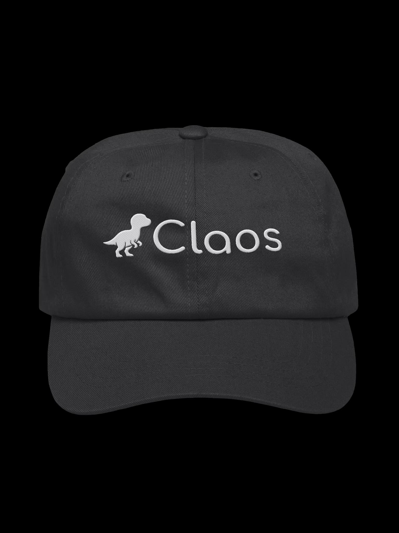 Claos Cap, front view with the embroidered mark