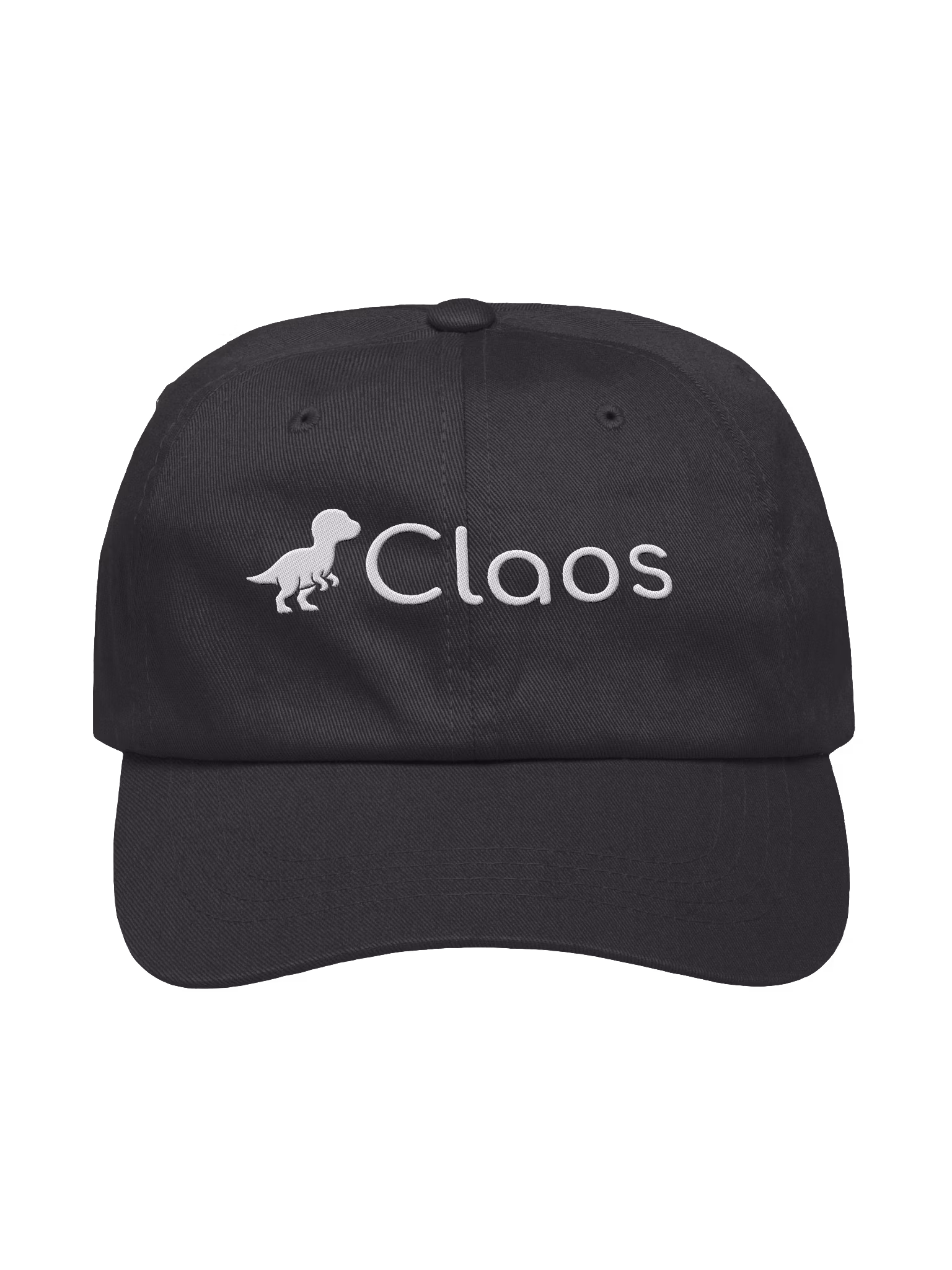 Claos Cap, front view with the embroidered mark